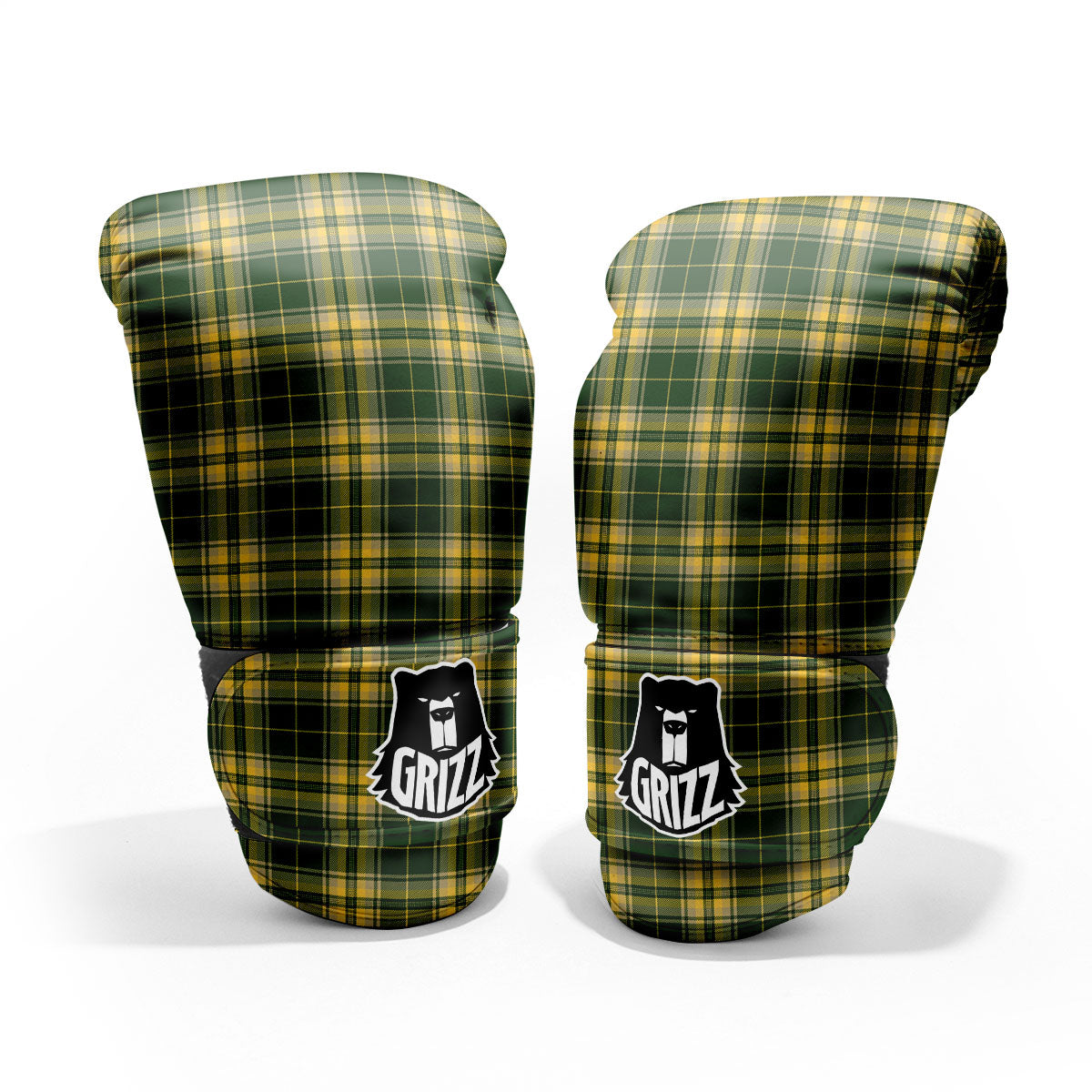 Stewart Tartan Yellow And Green Print Pro Boxing Glove