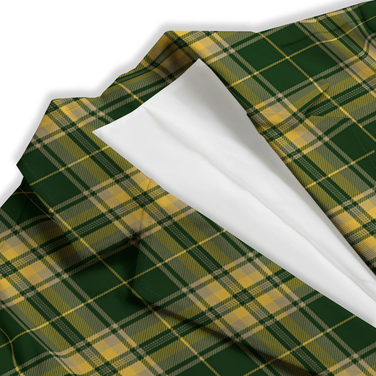 Stewart Tartan Yellow And Green Print Women's Blazer-grizzshop
