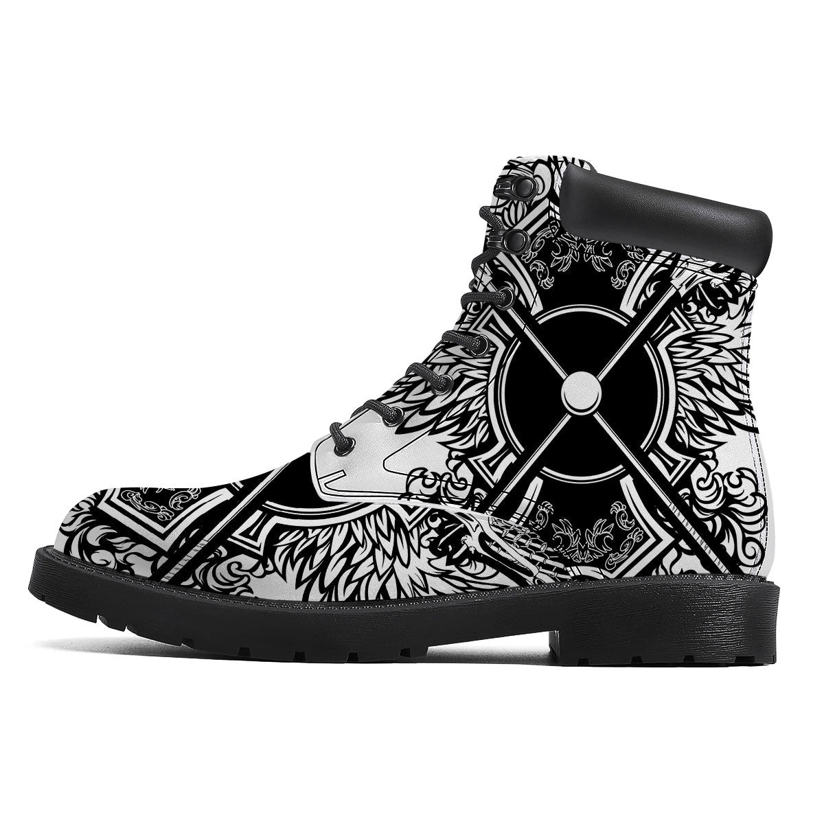 Sticks Lacrosse Ornate Wing Print Boots-grizzshop