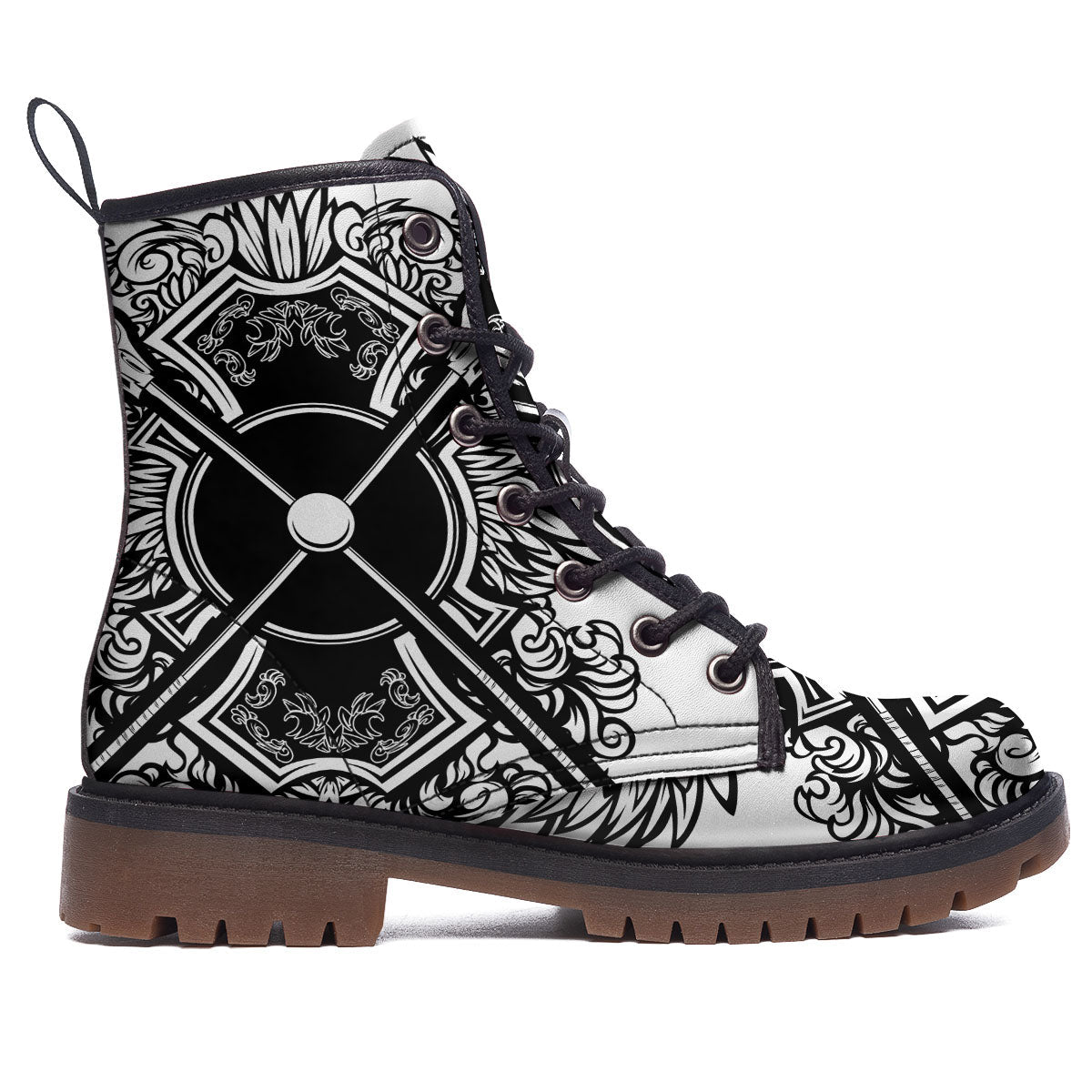 Sticks Lacrosse Ornate Wing Print Work Boots-grizzshop