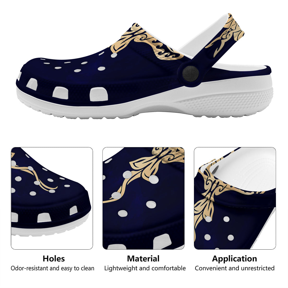 Stingray Spiritual Golden Print Clog-grizzshop