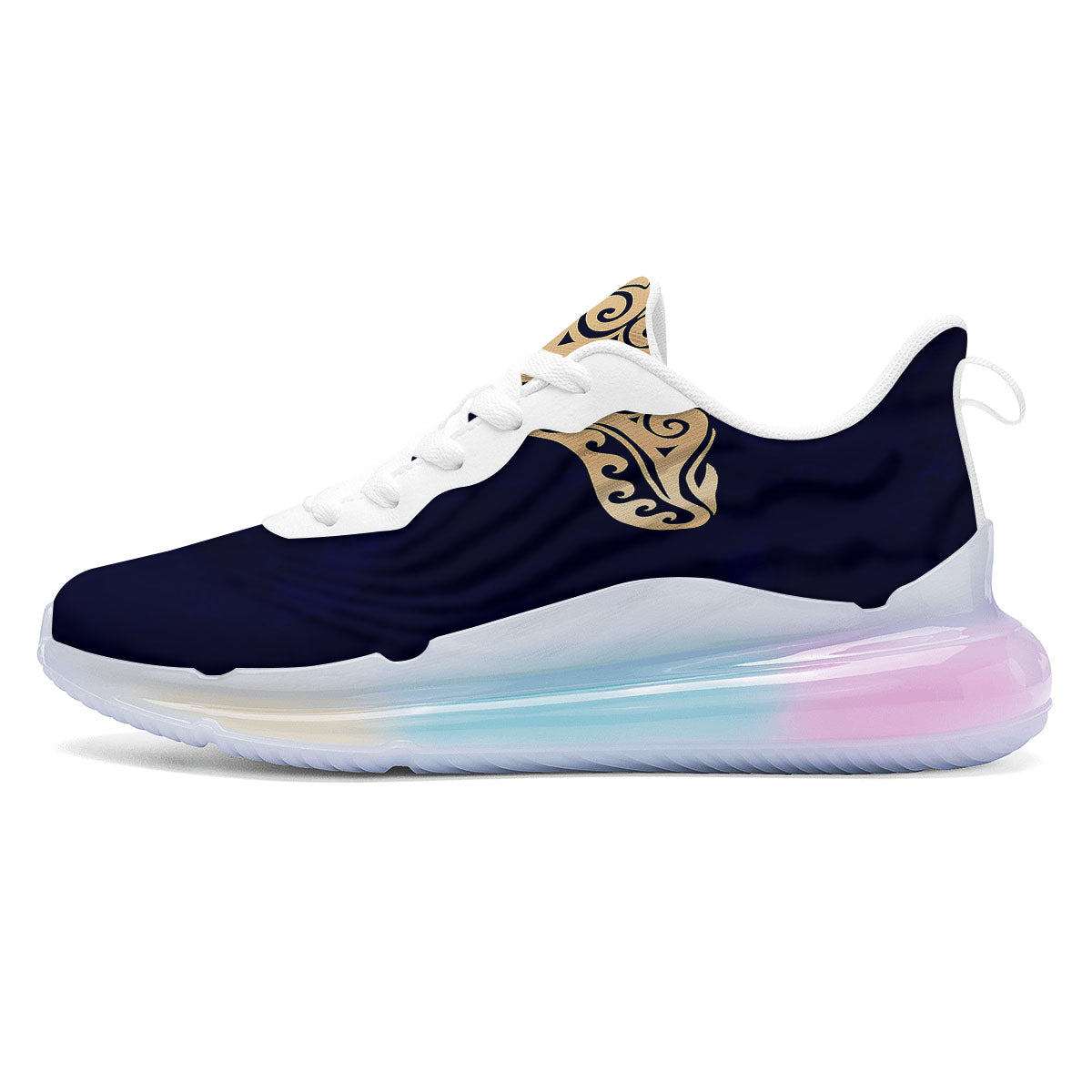 Stingray Spiritual Golden Print Running Sneakers-grizzshop