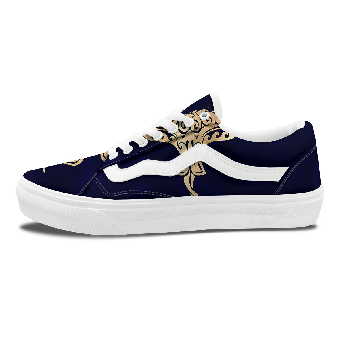 Stingray Spiritual Golden Print Skate Shoes-grizzshop