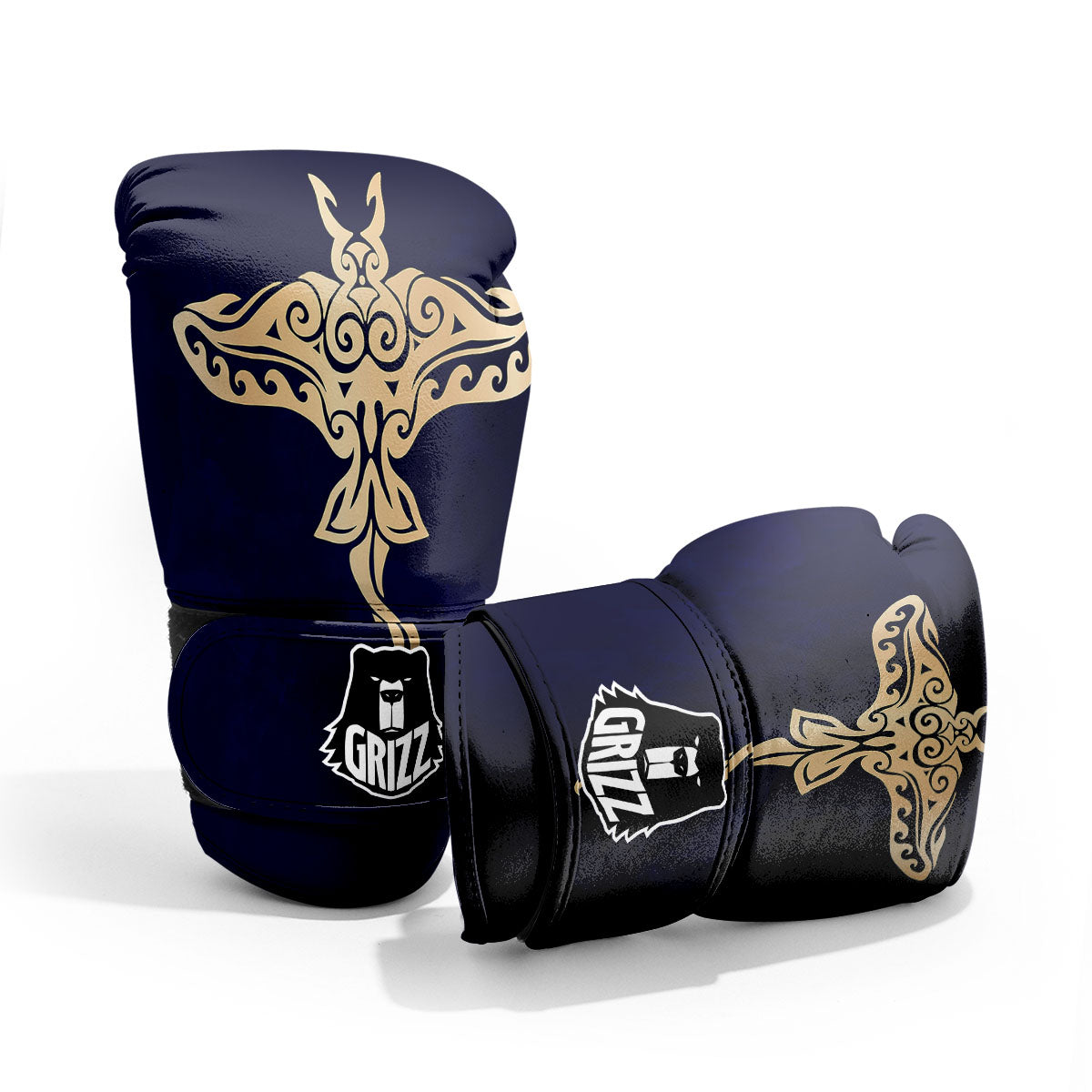 Stingray Spiritual Golden Print Pro Boxing Glove