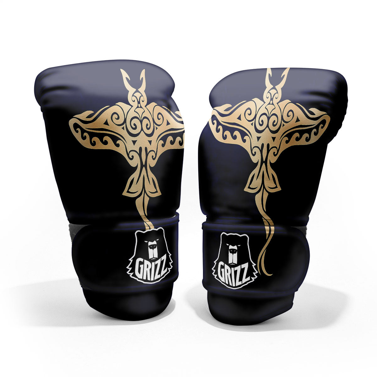 Stingray Spiritual Golden Print Pro Boxing Glove