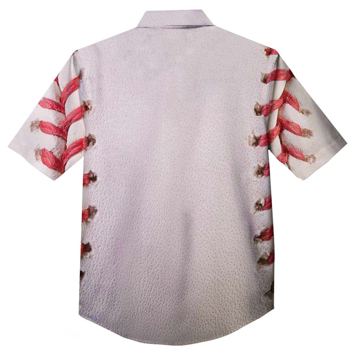 Stitching Baseball Print Button Up Shirt-grizzshop