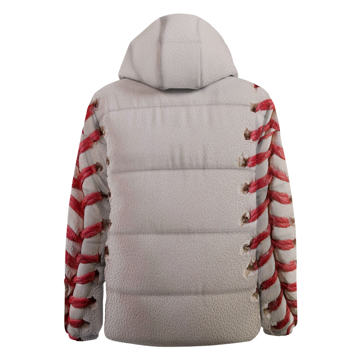Stitching Baseball Print Down Jacket-grizzshop