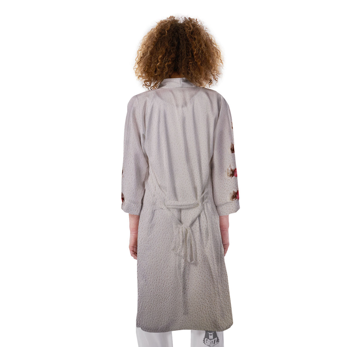 Stitching Baseball Print Kimono-grizzshop