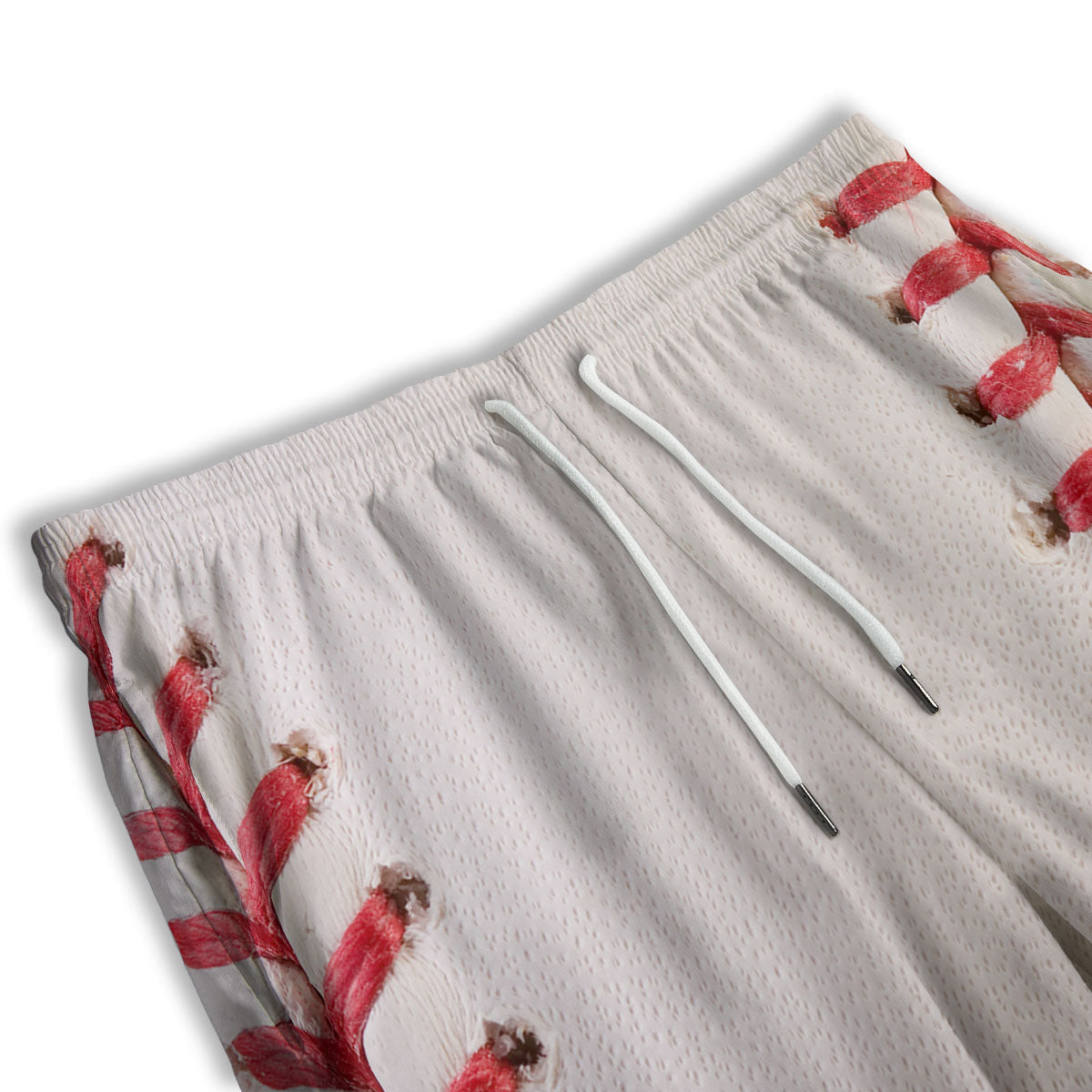 Stitching Baseball Print Men's Athletic Shorts