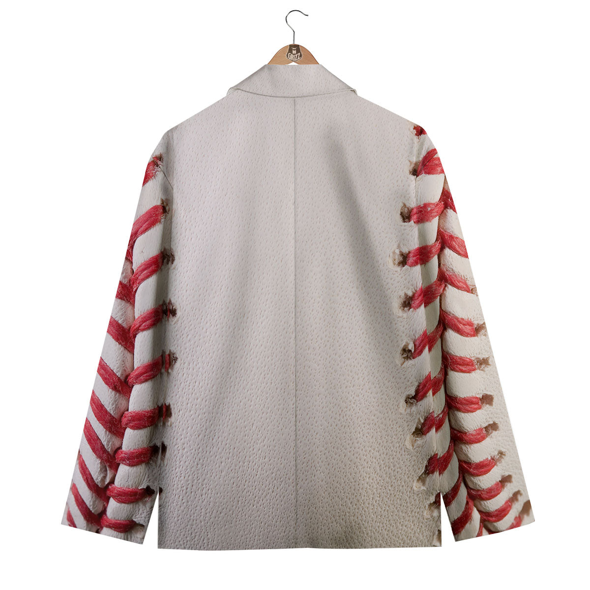 Stitching Baseball Print Men's Blazer-grizzshop