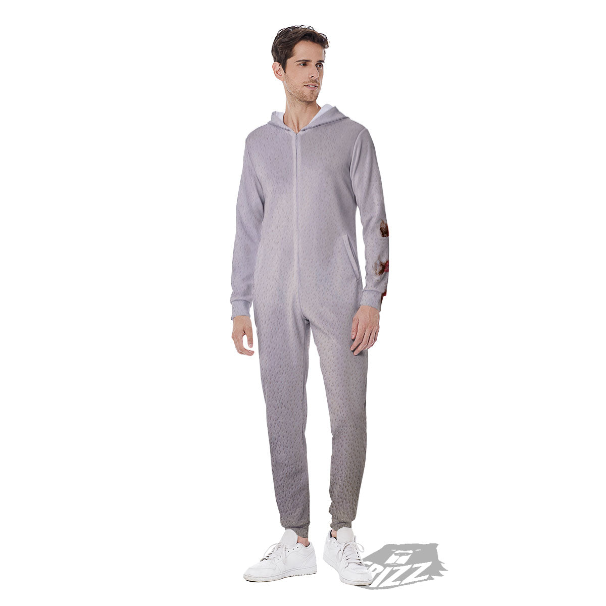 Stitching Baseball Print Men's Jumpsuit-grizzshop