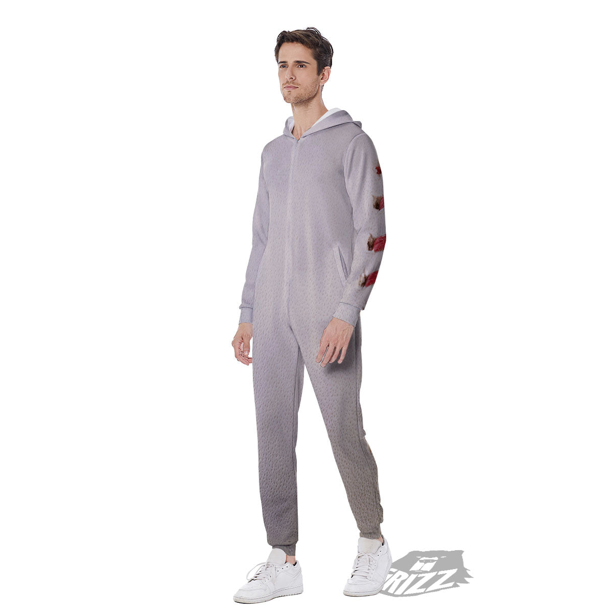 Stitching Baseball Print Men's Jumpsuit-grizzshop