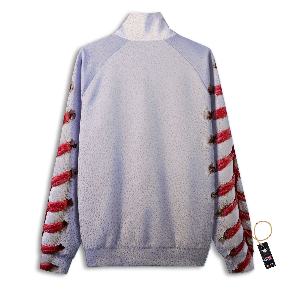 Stitching Baseball Print Track Jacket-grizzshop
