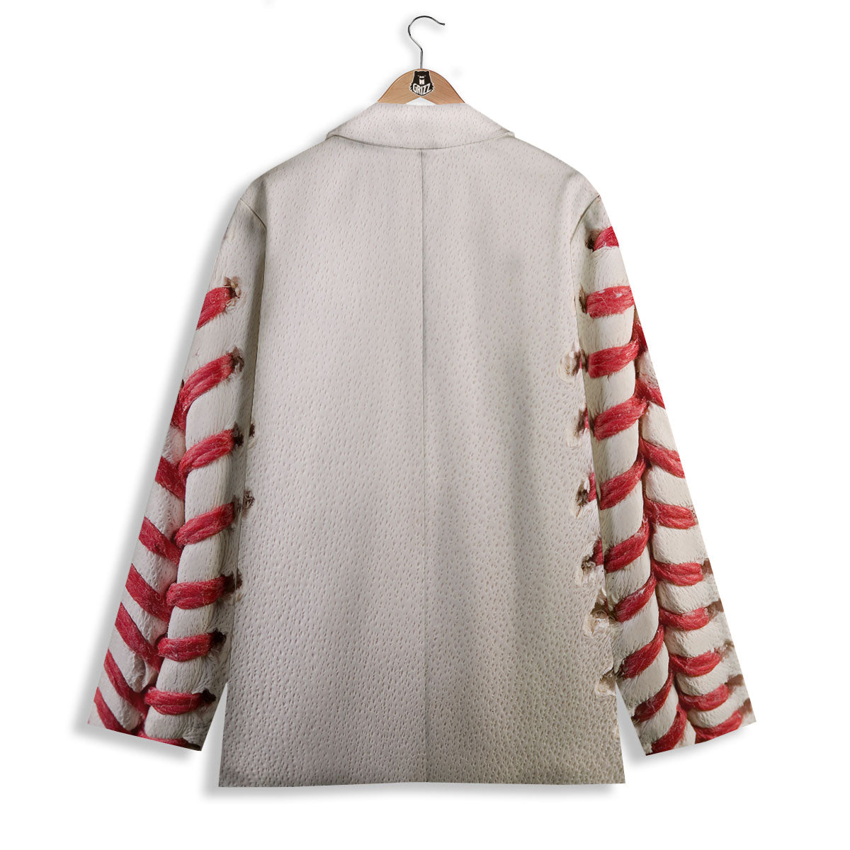 Stitching Baseball Print Women's Blazer-grizzshop