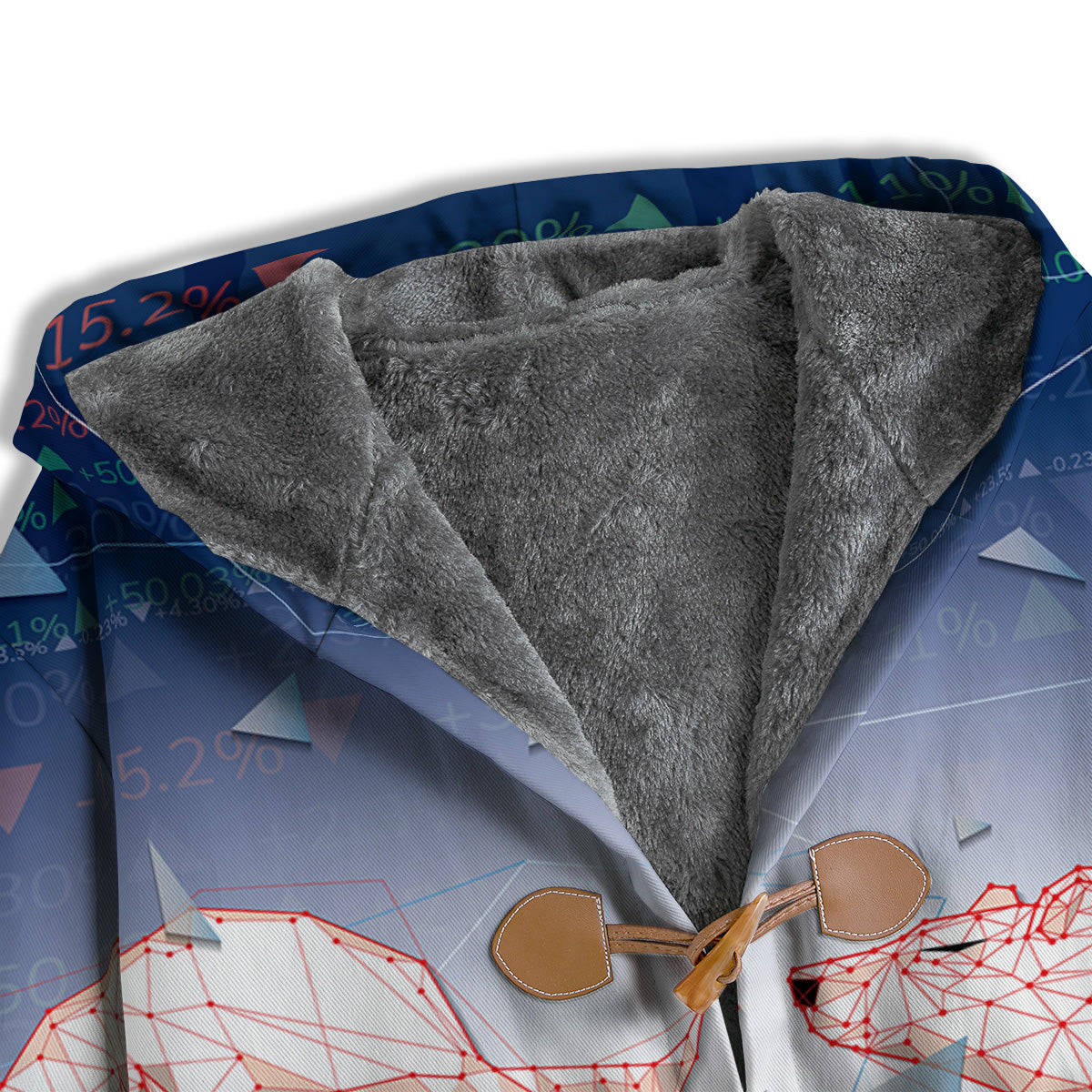Stock Market Bear And Bull Print Men's Windbreaker Jacket-grizzshop