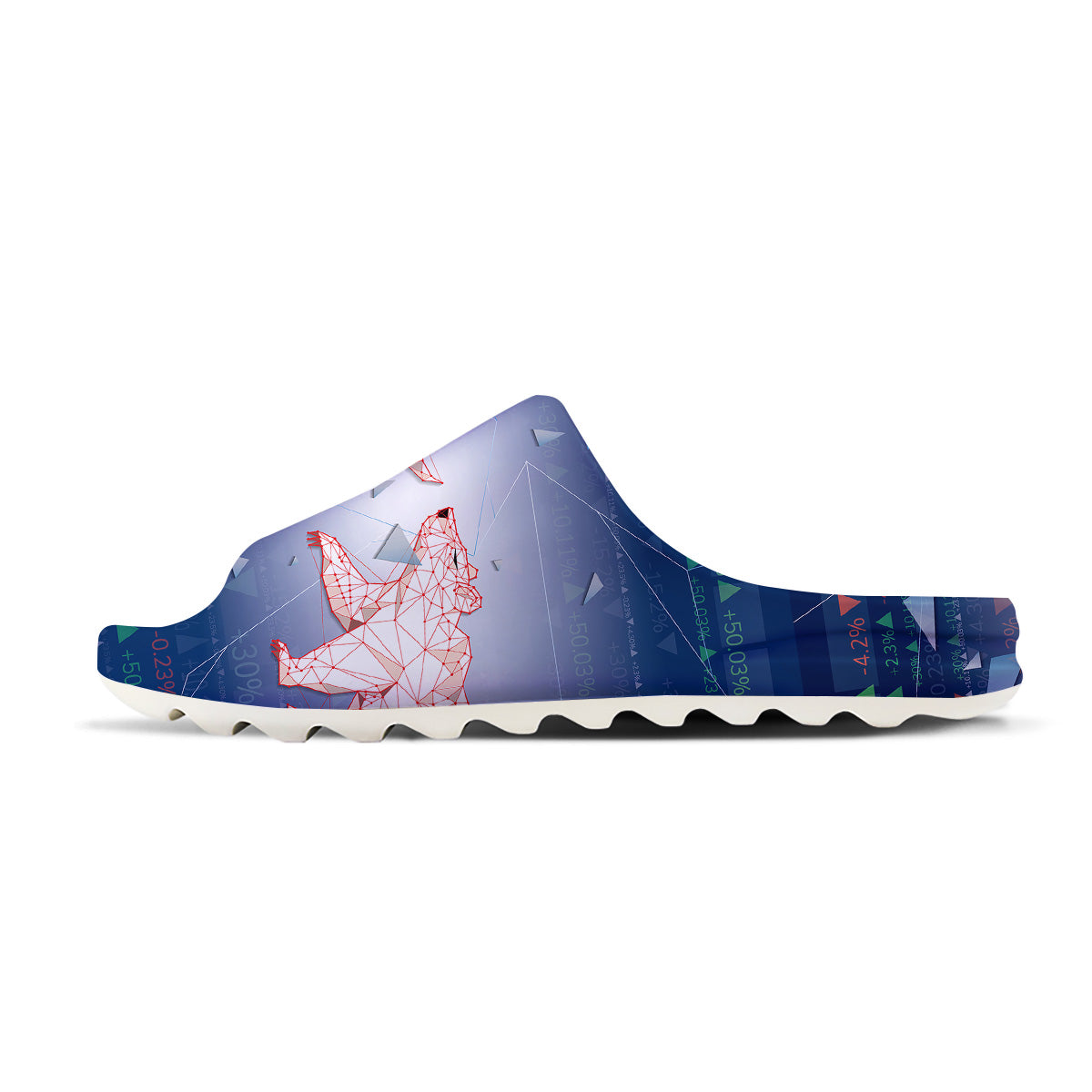 Stock Market Bear And Bull Print Sandals-grizzshop