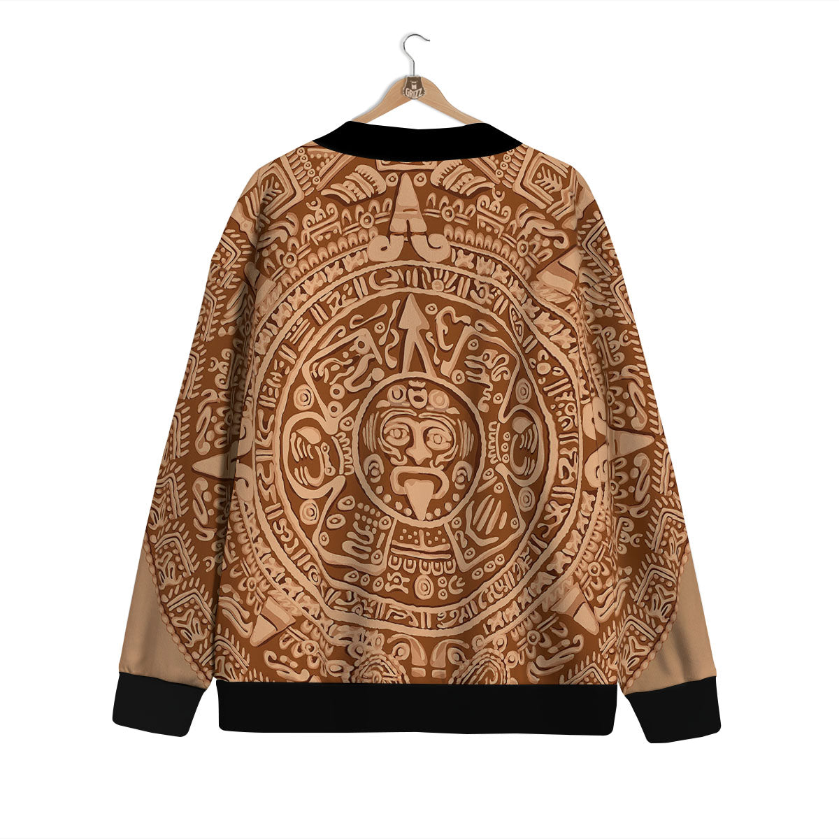 Stone Mayan Print Cardigan-grizzshop