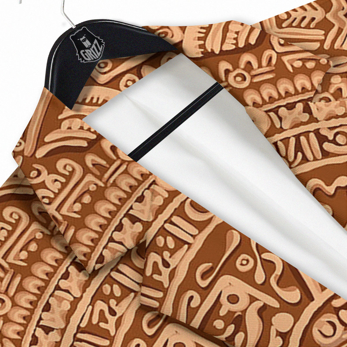 Stone Mayan Print Men's Sport Coat-grizzshop