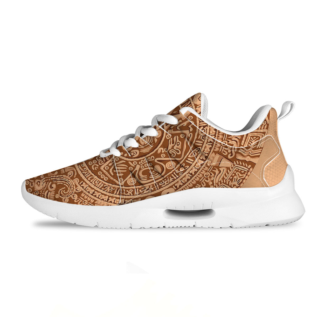 Stone Mayan Print Tennis Shoes-grizzshop