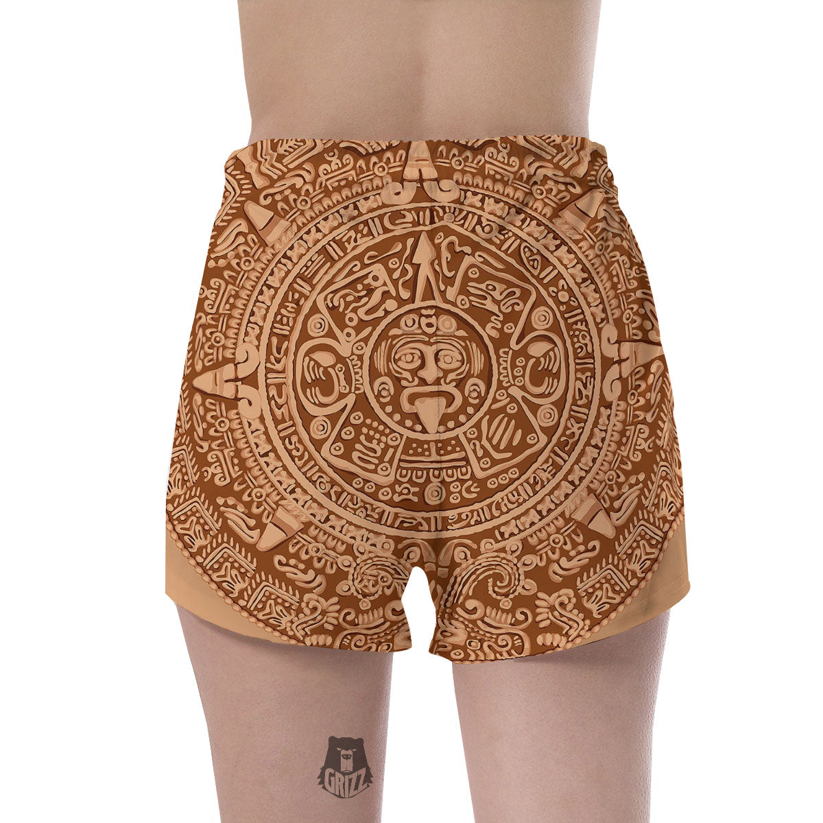 Stone Mayan Print Women's Shorts-grizzshop