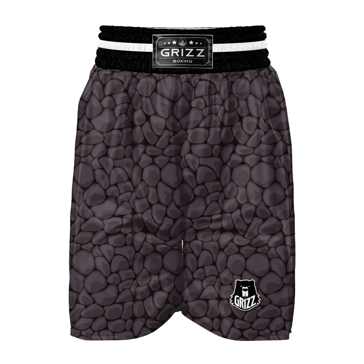 Stone Print Pattern Boxing Shorts-grizzshop