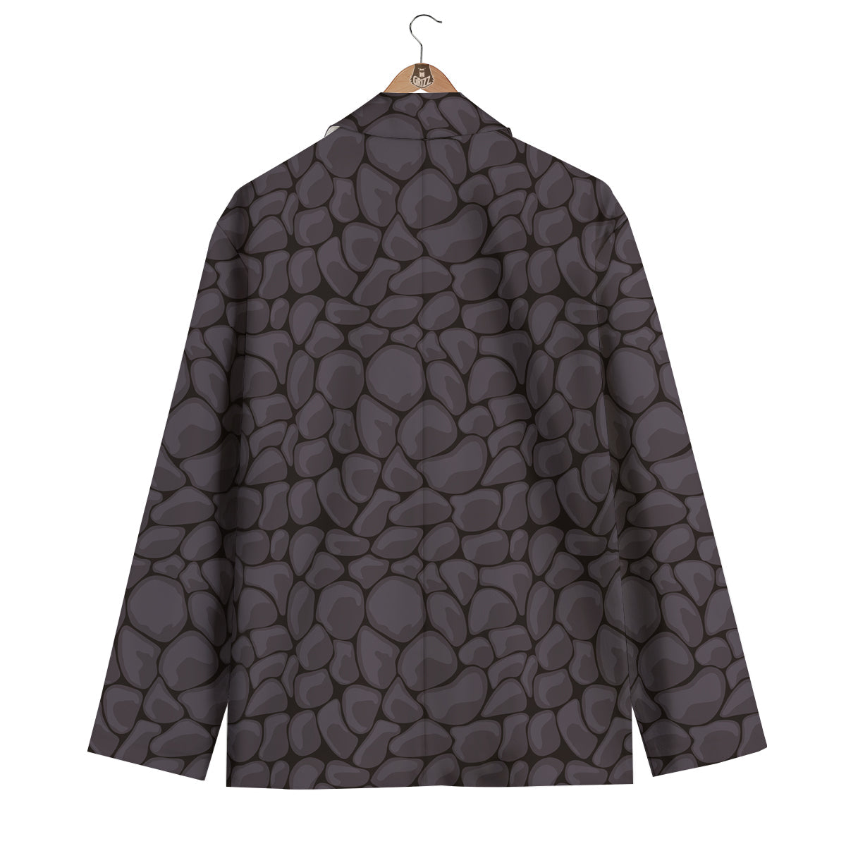 Stone Print Pattern Men's Blazer-grizzshop