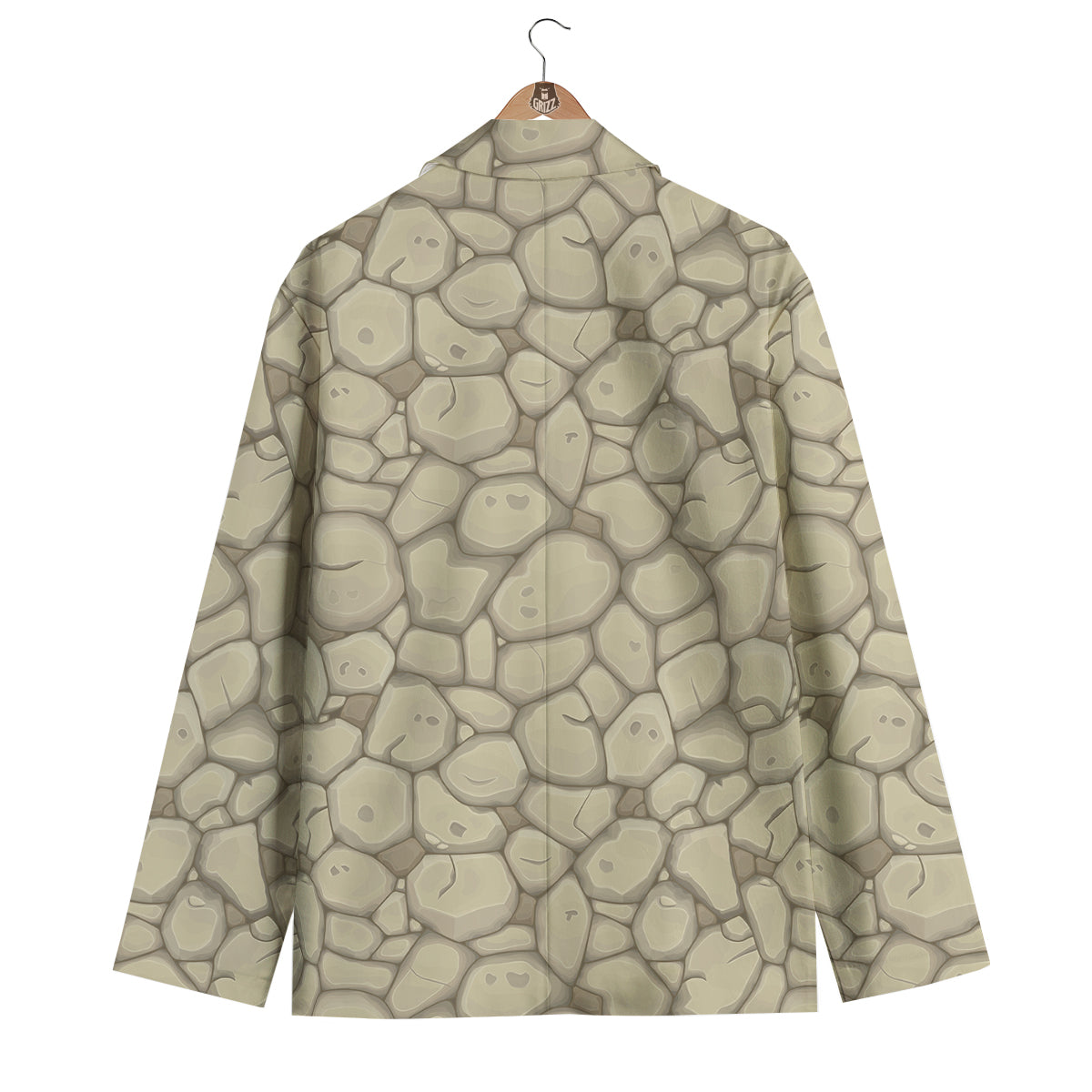 Stone Texture Print Pattern Men's Blazer-grizzshop