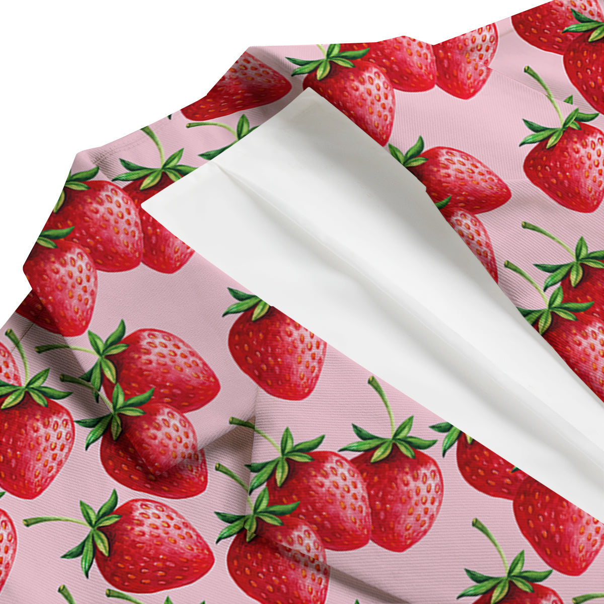 Strawberry Pattern Print Men's Blazer-grizzshop