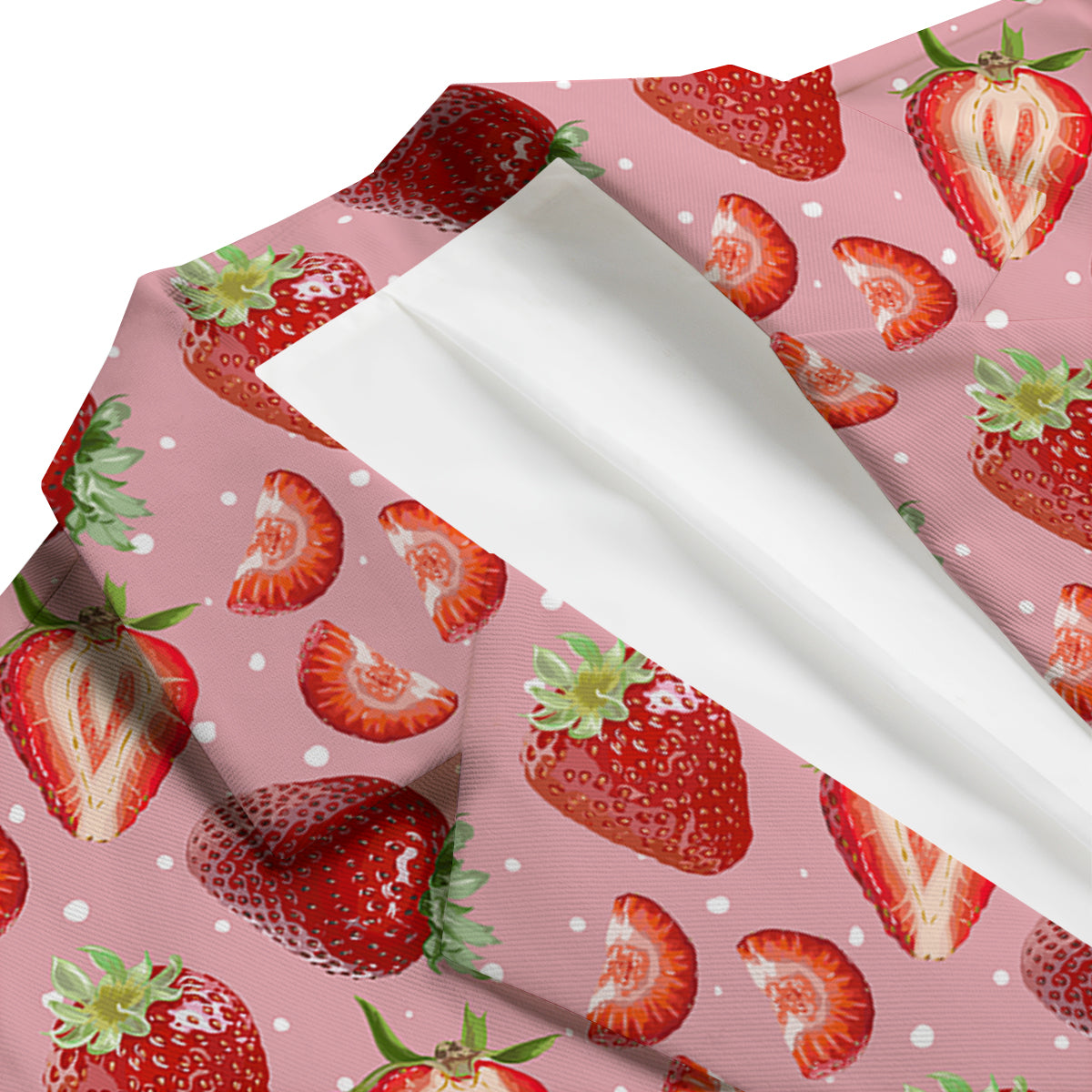 Strawberry Slice Print Pattern Men's Blazer-grizzshop