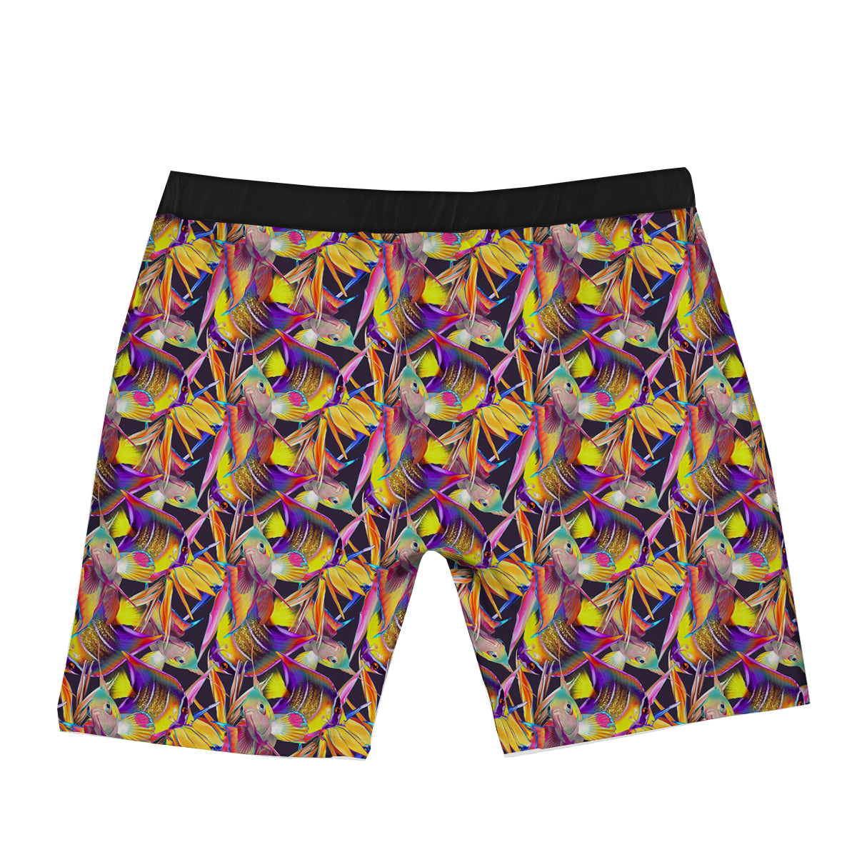 Strelitzia and Fish Tropical Exotic Print Pattern Boxer Briefs-grizzshop