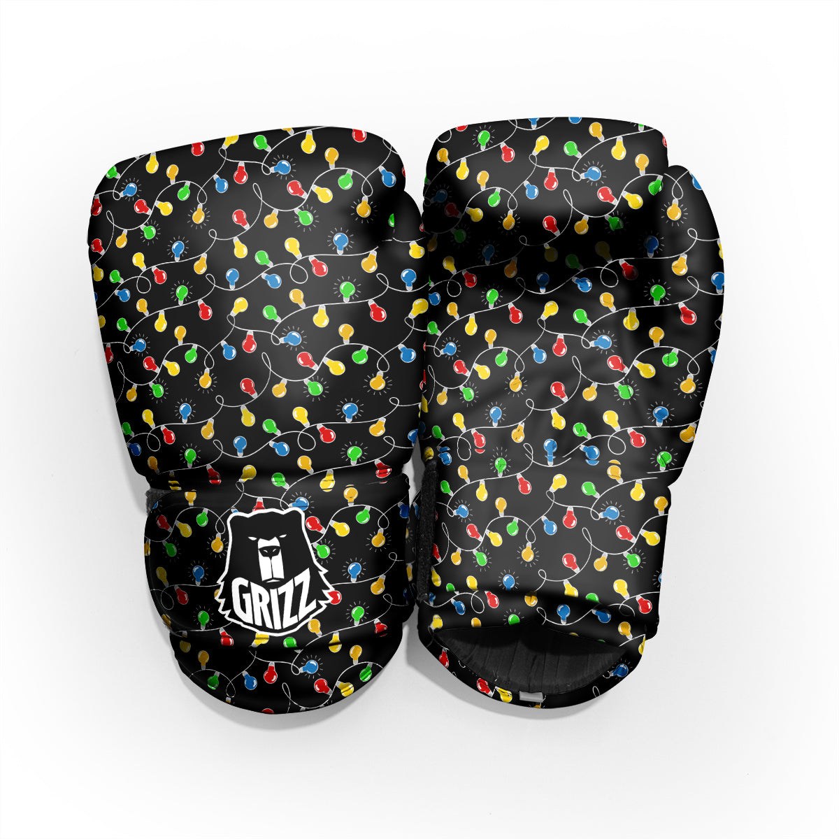 String Lights Colorful Christmas Print Pro Boxing Glove