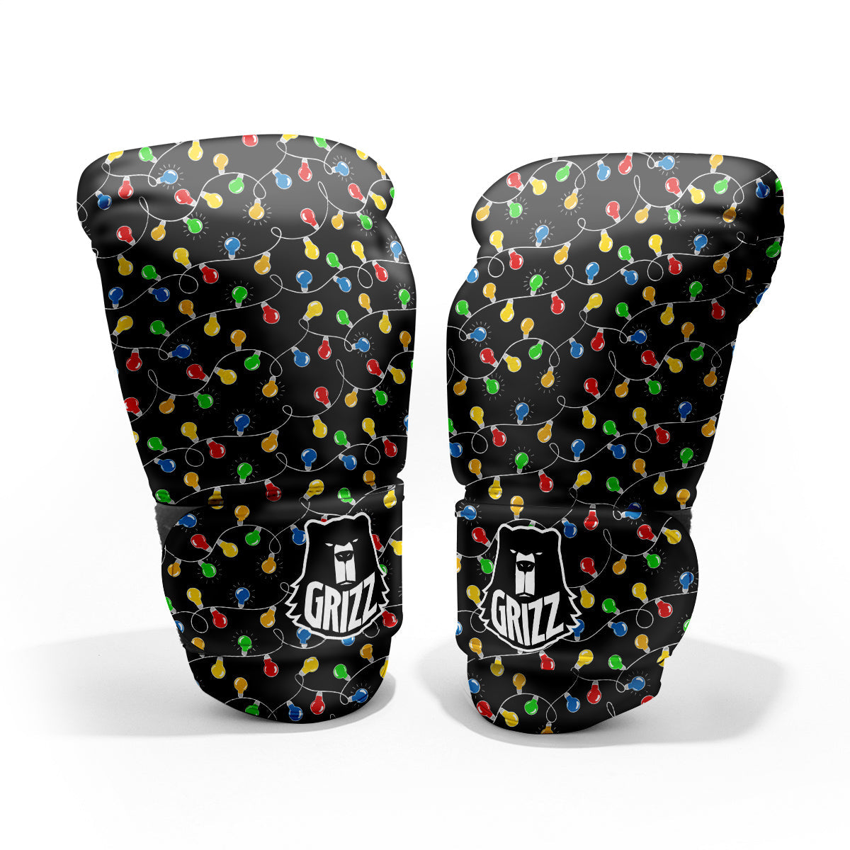 String Lights Colorful Christmas Print Pro Boxing Glove
