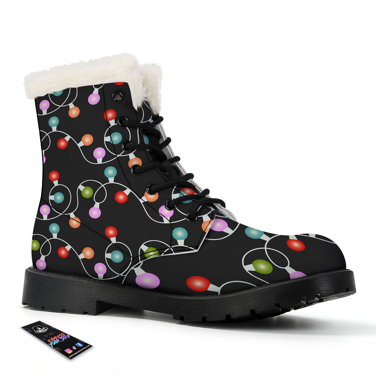 String Lights LED Christmas Print Winter Boots-grizzshop