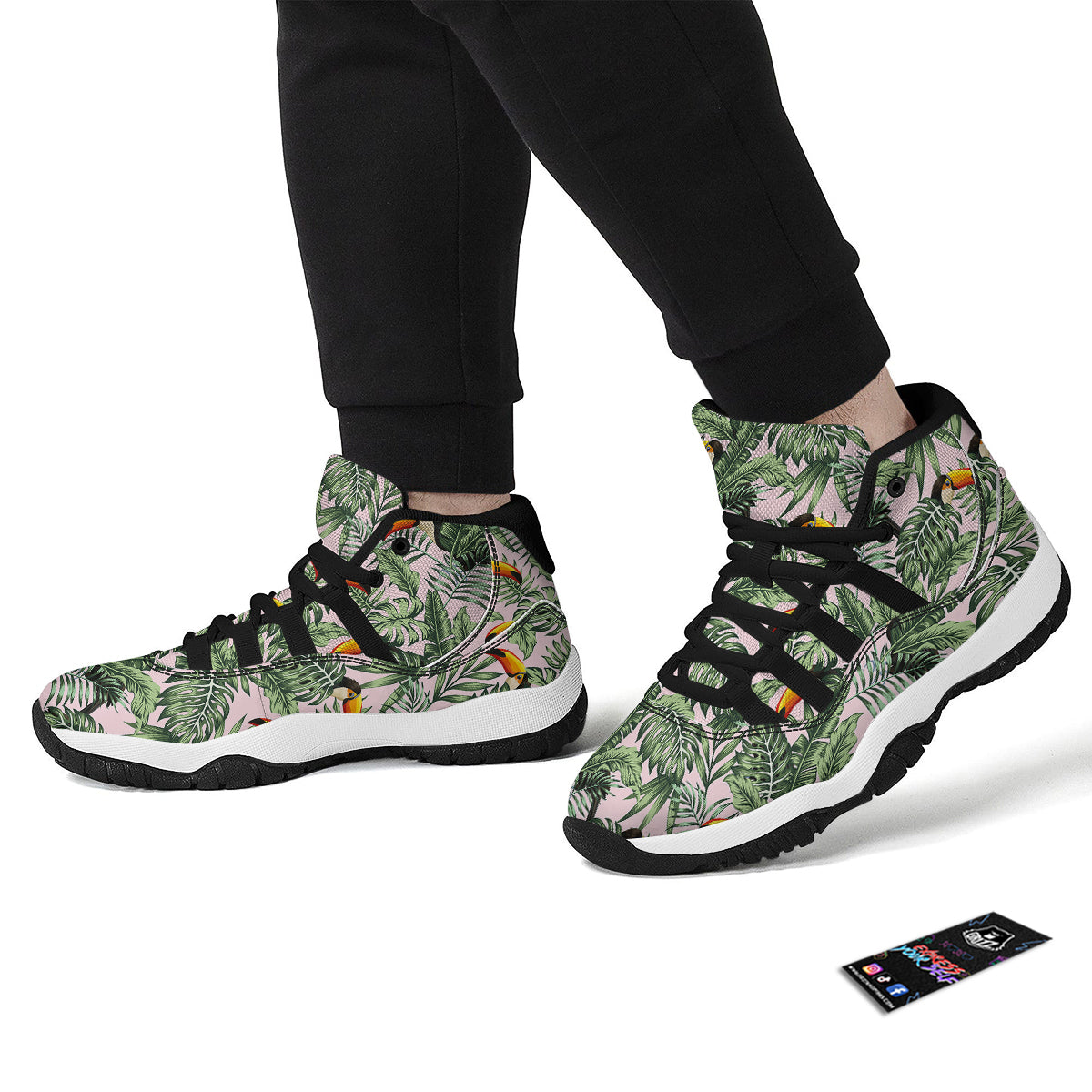 Stripe Autism Awareness Color Print Pattern Black Bball Shoes-grizzshop