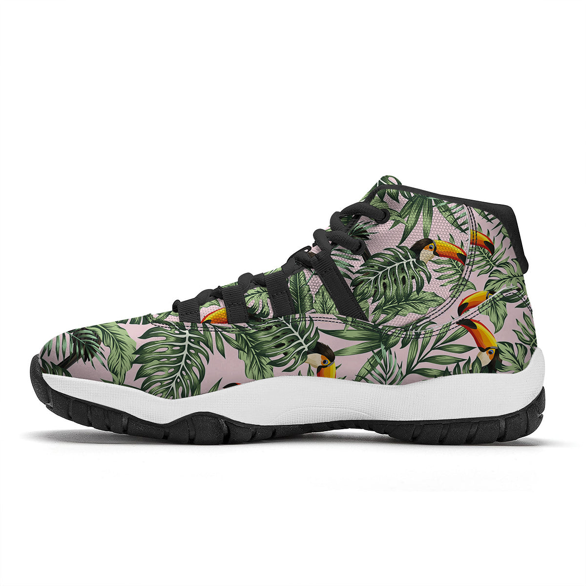Stripe Autism Awareness Color Print Pattern Black Bball Shoes-grizzshop