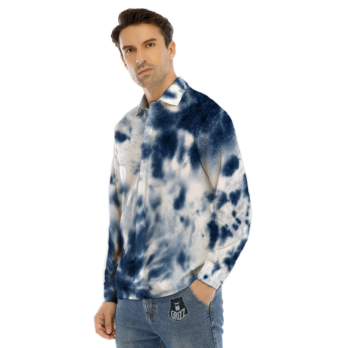 Stripe Autism Awareness Color Print Pattern Men's Dress Shirts-grizzshop