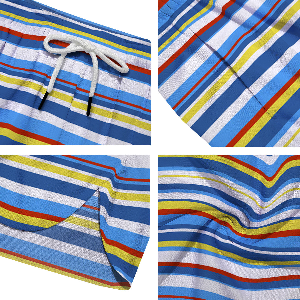 Stripe Autism Awareness Color Print Pattern Men's Running Shorts-grizzshop