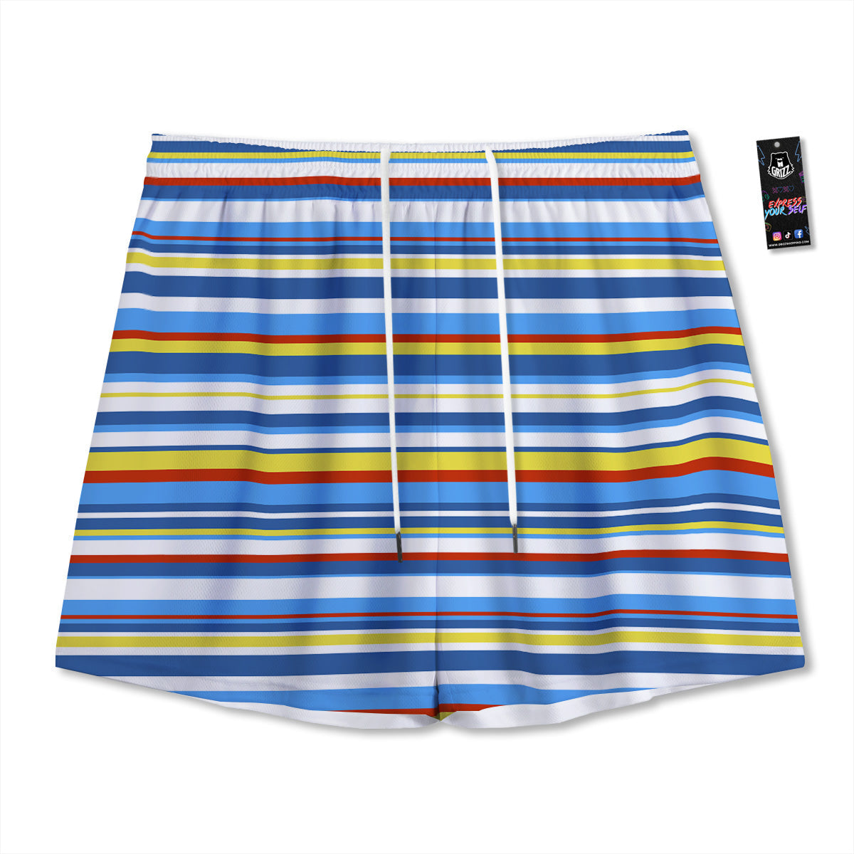 Tattersall Denim Print Pattern Mesh Shorts