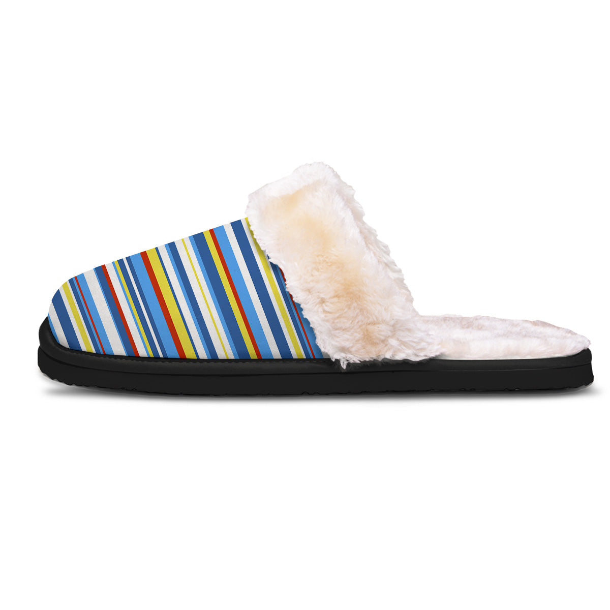 Stripe Autism Awareness Color Print Pattern Slippers-grizzshop