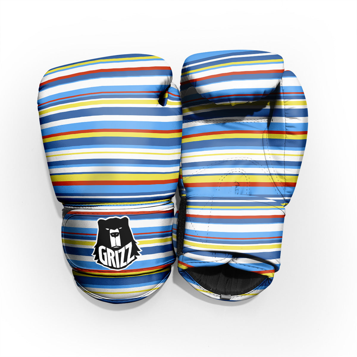 Stripe Autism Awareness Color Print Pattern Pro Boxing Glove