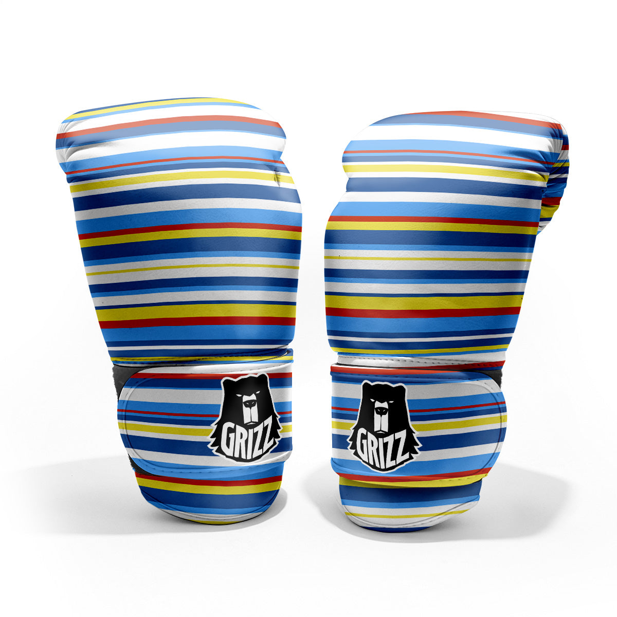 Stripe Autism Awareness Color Print Pattern Pro Boxing Glove