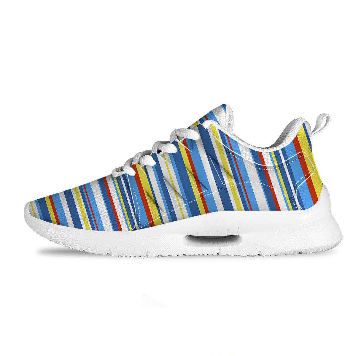 Stripe Autism Awareness Color Print Pattern Tennis Shoes-grizzshop