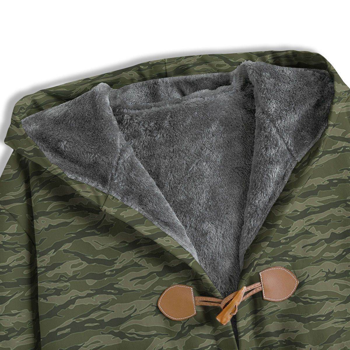 Stripe Camo Green Tiger Print Pattern Men's Windbreaker Jacket-grizzshop