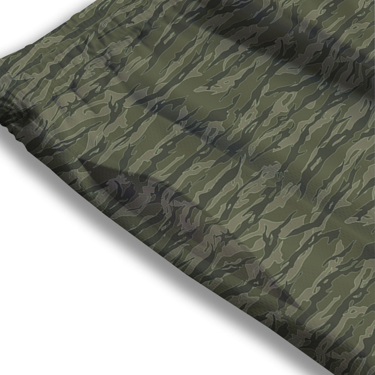 Stripe Camo Green Tiger Print Pattern Mesh Shorts