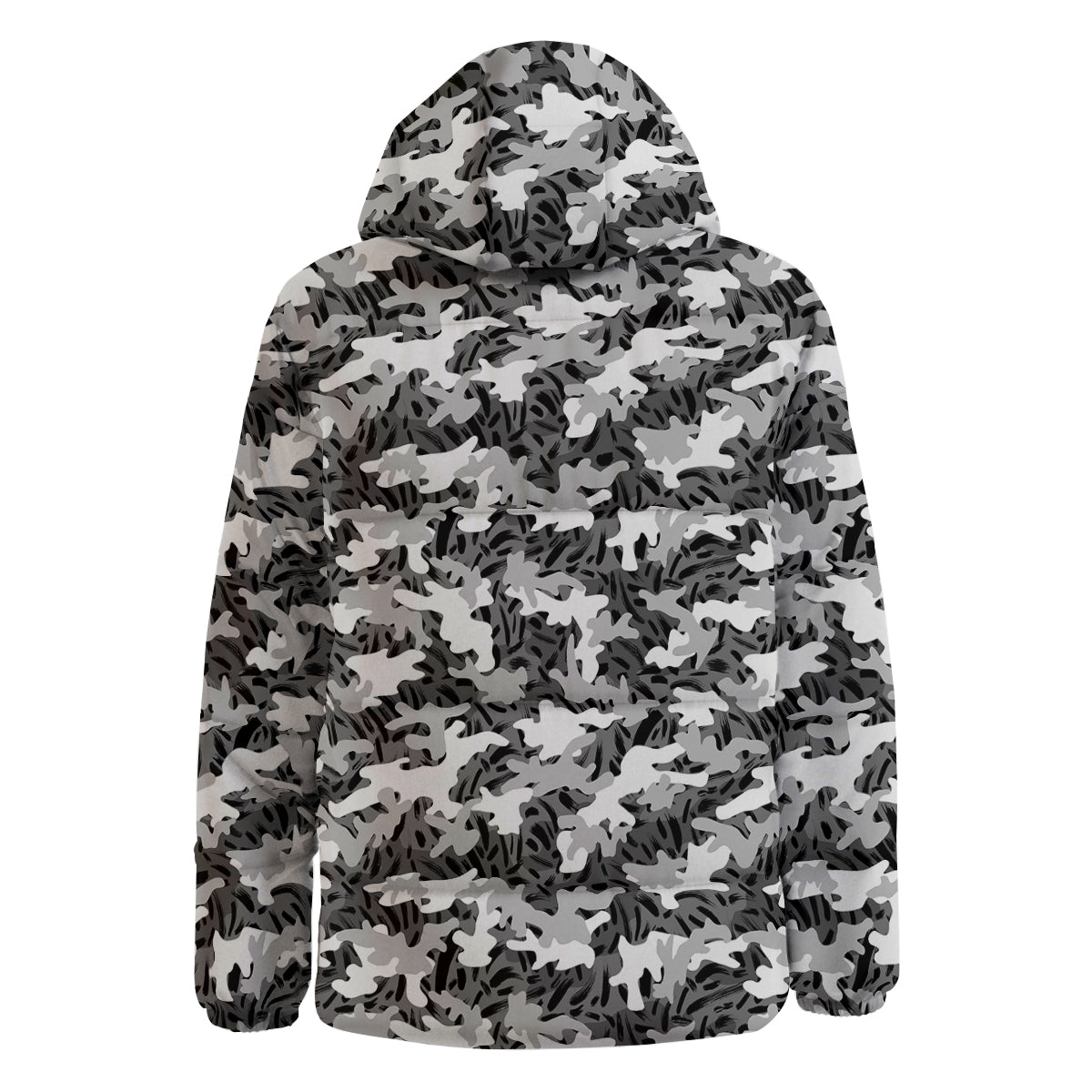 Stripe Camo Winter Tiger Print Pattern Down Jacket-grizzshop