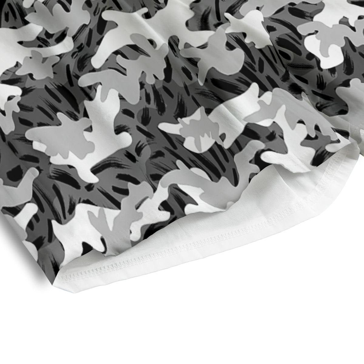 Stripe Camo Winter Tiger Print Pattern Men's Athletic Shorts