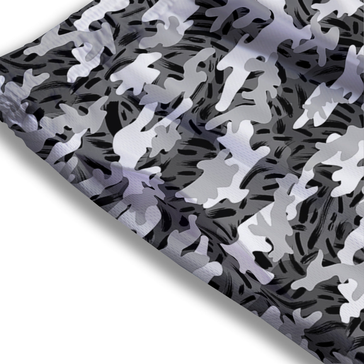 Stripe Camo Winter Tiger Print Pattern Mesh Shorts