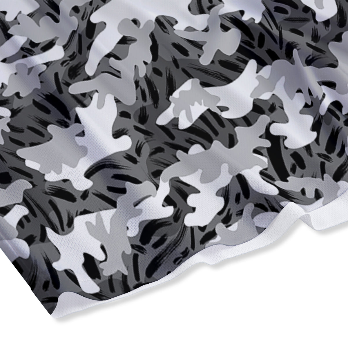 Stripe Camo Winter Tiger Print Pattern Mesh Shorts