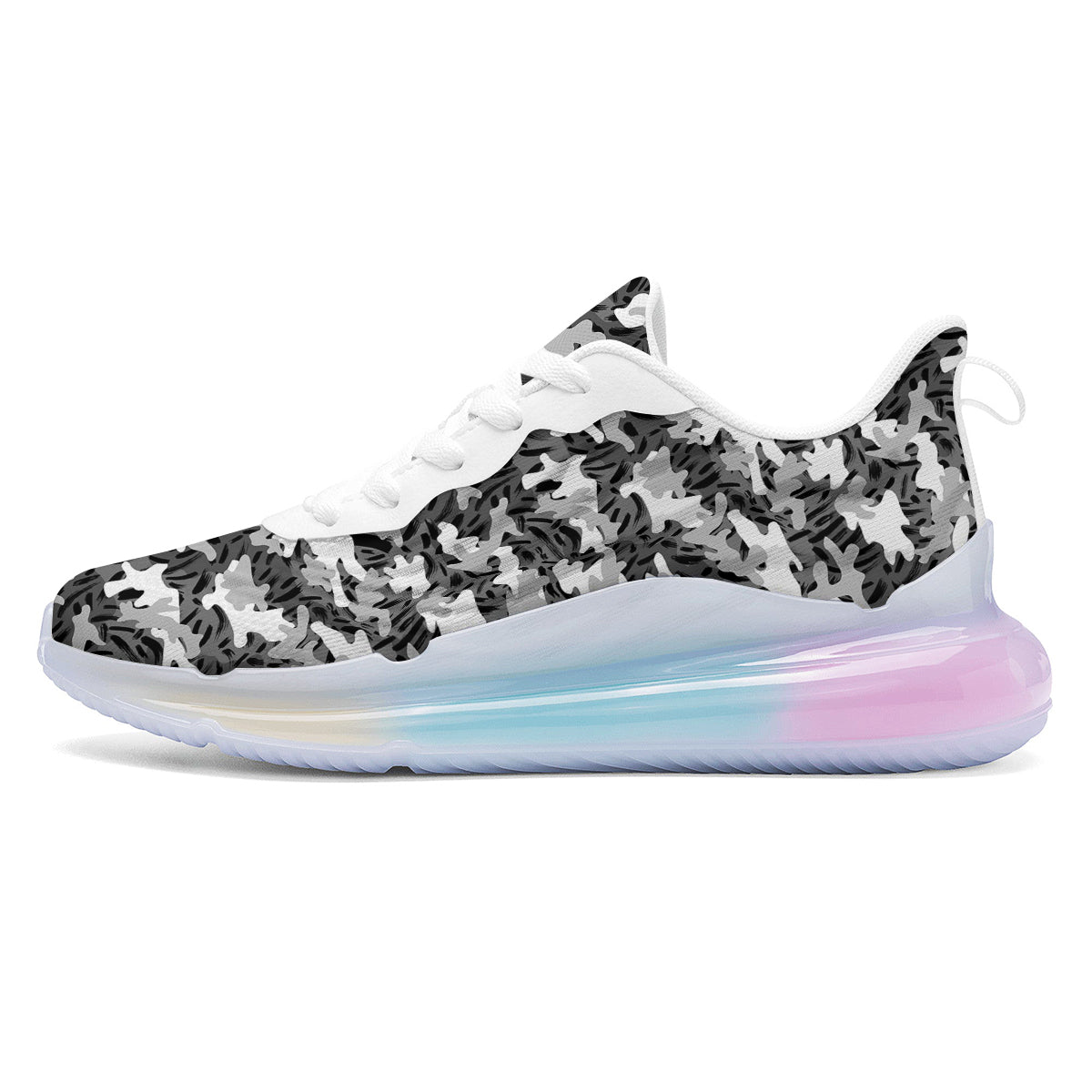 Stripe Camo Winter Tiger Print Pattern Running Sneakers-grizzshop