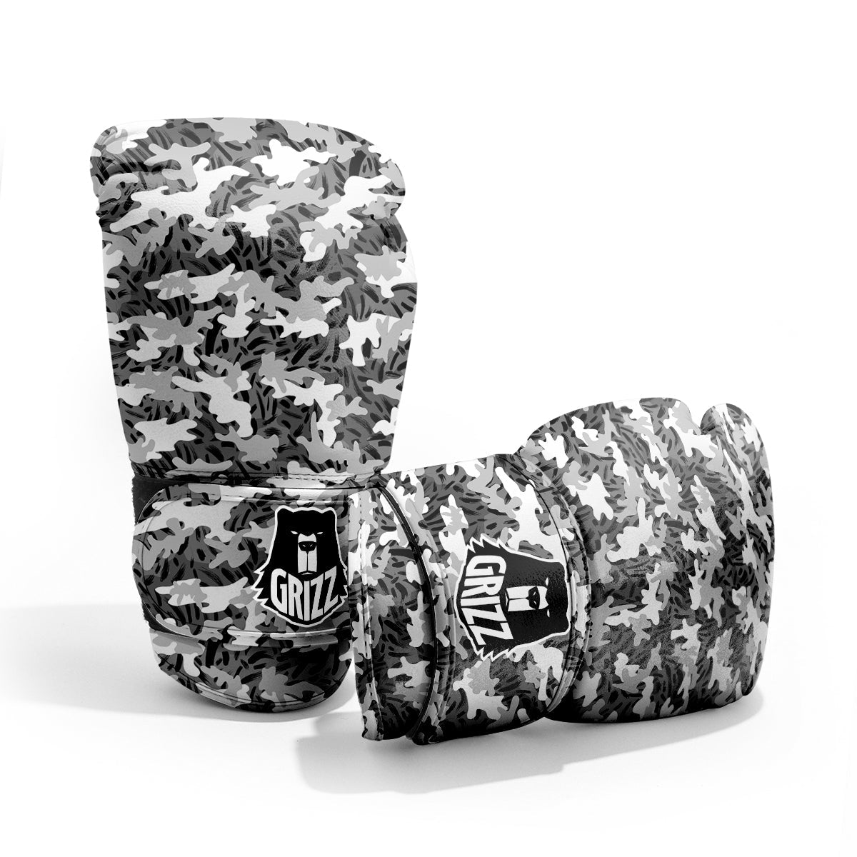 Stripe Camo Winter Tiger Print Pattern Pro Boxing Glove